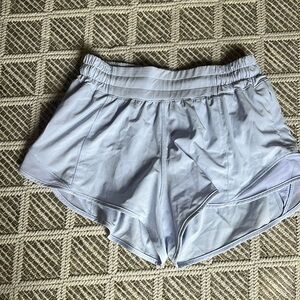 Lululemon hotty hot size 4, 2.5” inseam, light blue